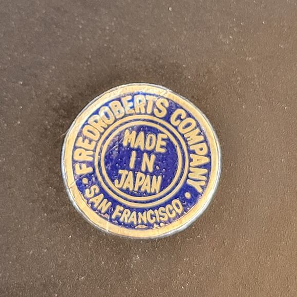 Fred Roberts Japan Mid Century Black Gold Bowl Triangle Dish Asian Symbols - Picture 4 of 10